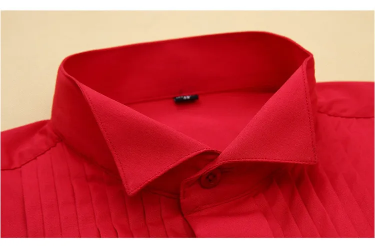 VISADA JAUNA, европейский стиль, мужские смокинги, рубашки с галстуком-бабочкой и французскими манжетами, облегающие хлопковые мужские рубашки, 4XL, большие размеры, N8918