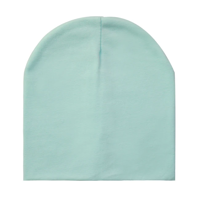 Baby Hats Cotton Solid Color Baby Cap Children's Beanie Hat For Boys And Girls Kids Boys Winter Hat Light Green