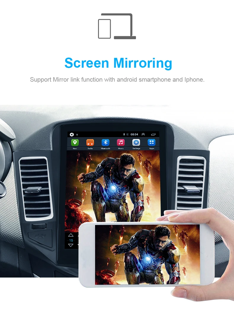 Discount Car Android Multimedia Player radio for Chevrolet Malibu 2010-2014 GPS Navigation Vertical screen 20