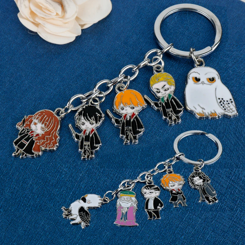 

Cartoon Keychains Movie character Hermione Pendant Key Ring Audlts Children Key Chain Chaveiro souvenir Gifts