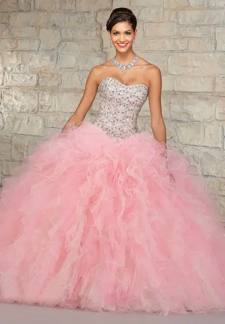 Pink Wedding Dress with Crystals