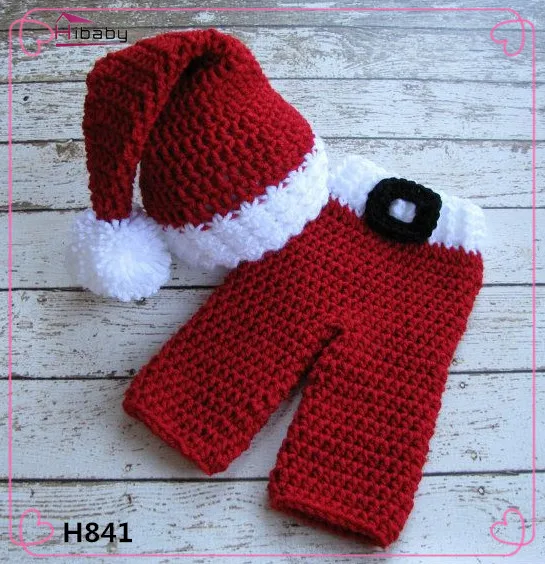 H841Santa pants + 2 sets manual wool hat--22
