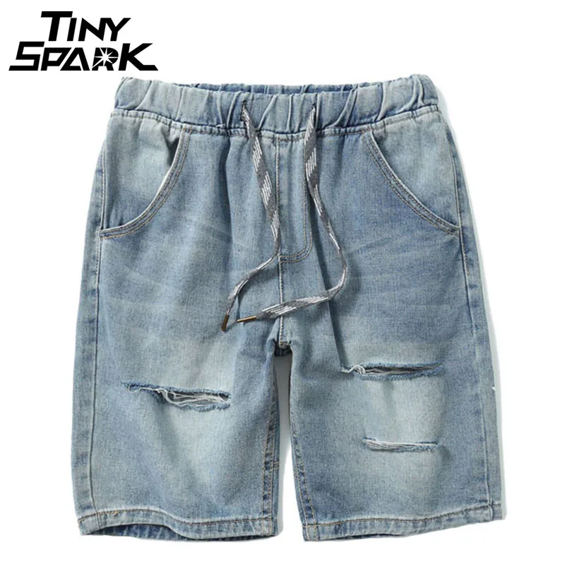 Women's Ripped Denim Shorts – Distressed Washed Jean Shorts With Raw Hem For Summer