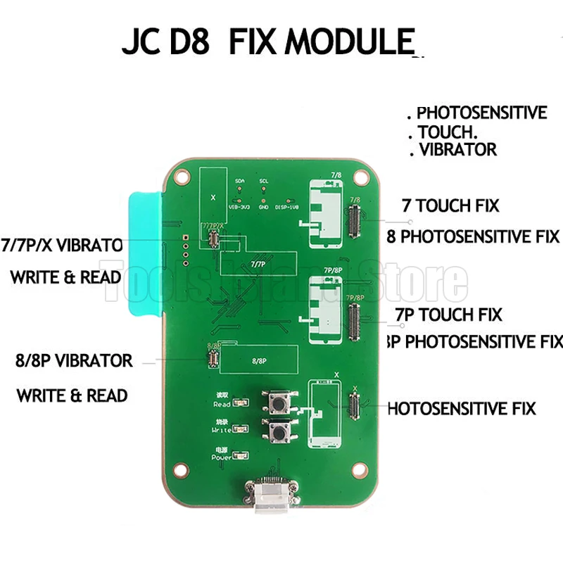 

JC D8 Photosensitive Proximity Light Sensor Data Backup Read WRITE AND VIBRATION REPAIR MODULE FOR IPHONE 7/7PLUS/8/8 PLUS