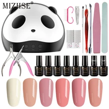 MIZHSE Гель-лак для ногтей набор основа верхнее покрытие маникюрные наборы 36 Вт УФ светодиодная лампа Электрический маникюр Полупостоянный Гибридный гвоздь художественный Гель-лак