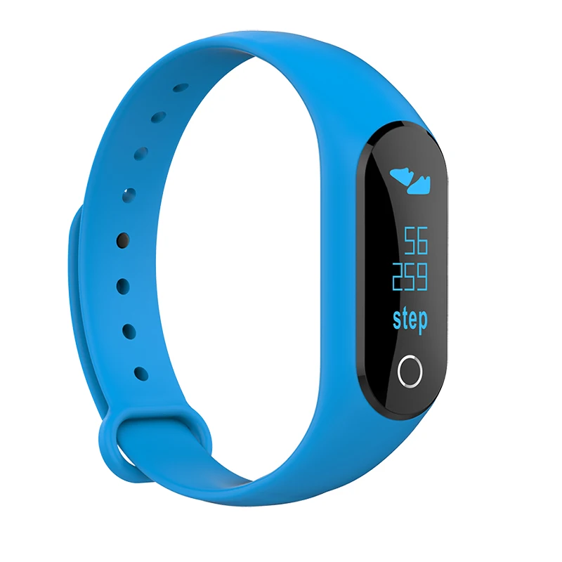 2017 New 0 86 inch OLED Heart Rate Monitor Band Fitness Wristbands with Message Push for