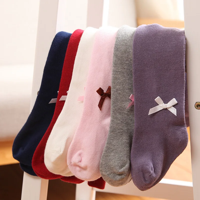 

Cute Bow-knot Princess Baby Tights Cotton Newborn Girls Stocking Solid Color Toddler Bebe Pantyhose Girls Baby Clothing Stuff