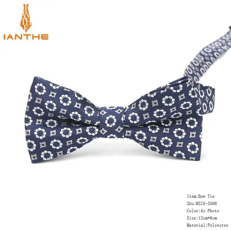 Галстук-бабочка, мужской галстук, Мужская модная деловая Свадебная рубашка с галстуком-бабочкой, мужская рубашка, подарок, Пейсли точка, бабочка - Цвет: IA3568