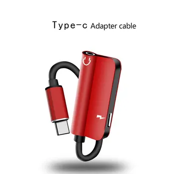 

2in1 3.5mm Type C Audio Headphone Jack Charger Adapter Connecter Case For Type-C Device USB C Cables Converter