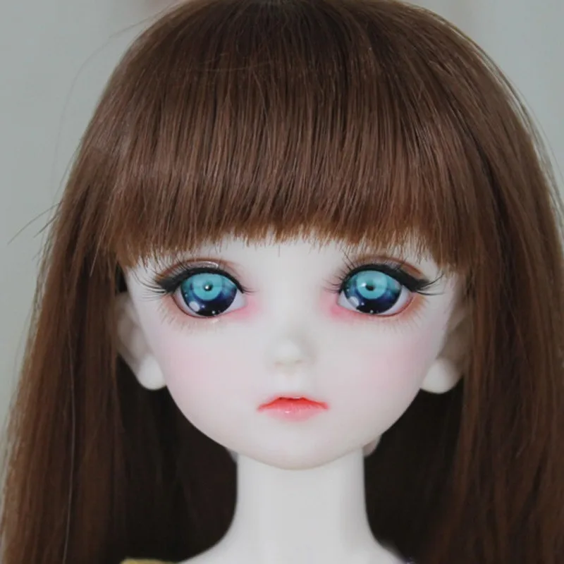 14mm Glass Eyes For 1/3 1/4 1/6 BJD Doll with Handled Sphericity Drak blue 