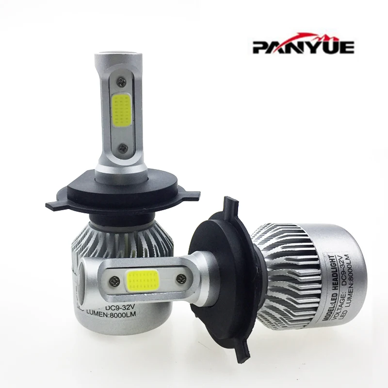 72w 8000lm H13 H7 Cob Led Headlight Bulbs Car Led Headlights Conversion Kit All In One