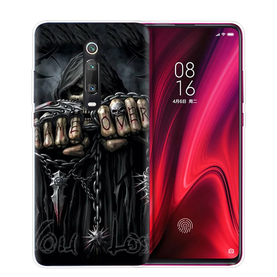 Чехол с черепом для Xiao mi Red mi Note 7 7S K20 Y3 GO S2 6 6A 7A 5 Pro mi Play 9T A1 A2 8 Lite Poco F1