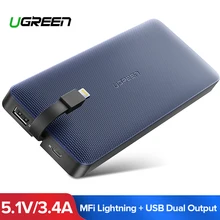 Ugreen Power Bank 10000mAh For iPhone X 7 Xiaomi External Battery Pack Powerbank For USB iPhone