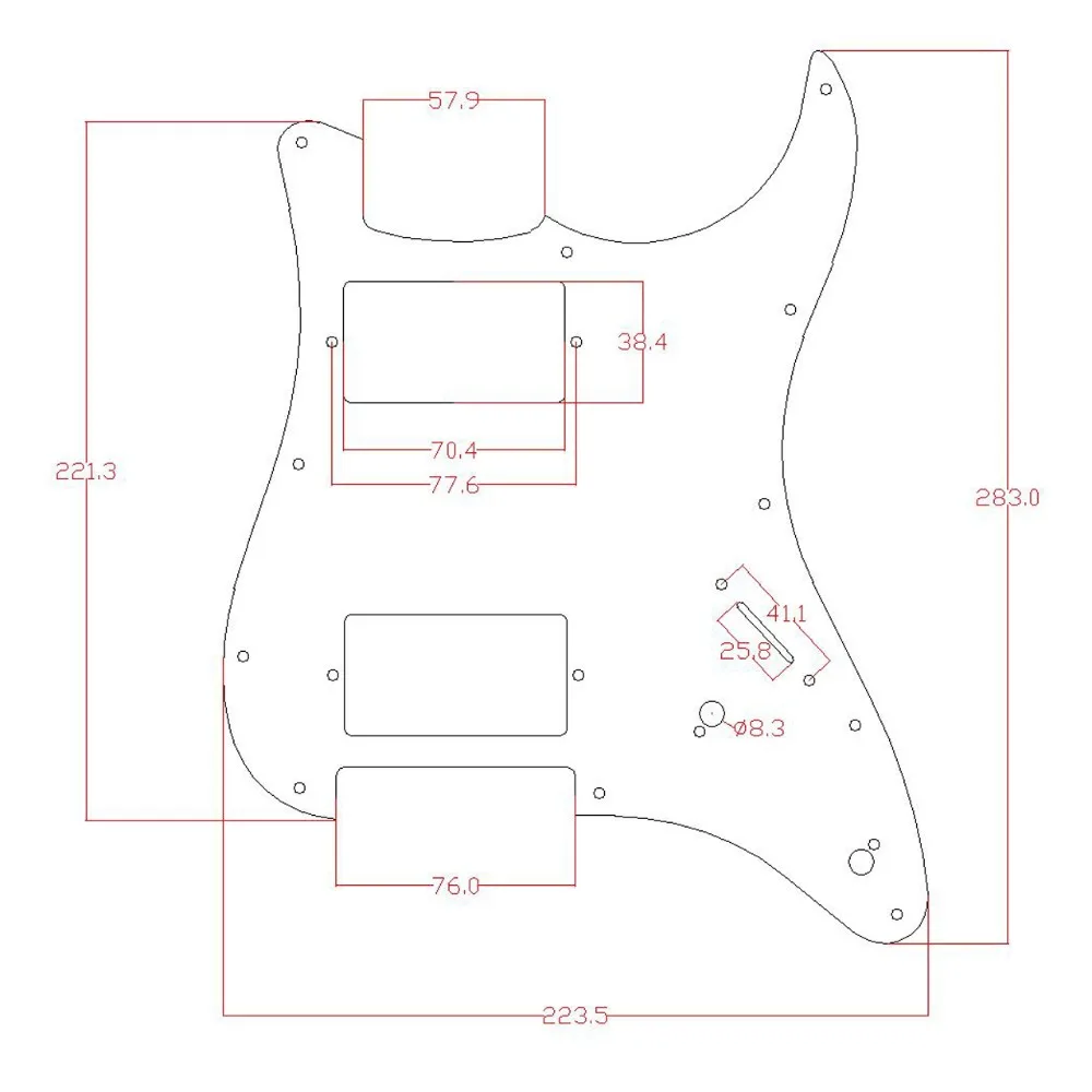 Электрогитара Prewired загружен накладку царапины пластины запасные части для гитары HH Humbucker 3Ply белый черный