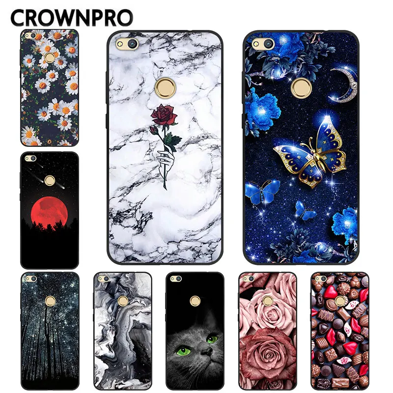 

CROWNPRO FOR Funda Huawei P8 Lite 2017 Case Silicone Soft Coque P9 Lite 2017 Cases Cover Phone Capas Honor 8 Lite Coque