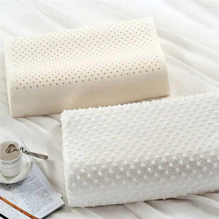 Дети массаж латексная подушка с эффектом памяти, натуральный гель, Таиланд, размером 35x55 см постельные принадлежности подушка, подушка с эффектом памяти уход за здравьем шейки - Цвет: Белый