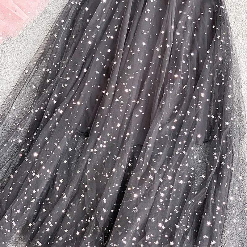 Летнее подиумное женское милое платье, сексуальное длинное платье на бретельках розового и черного цветов, элегантное блестящее сказочное платье Verano Vestidos