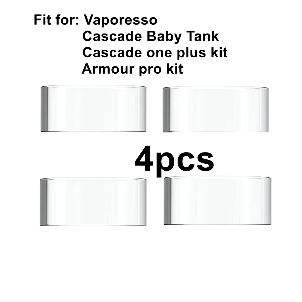 

4Pcs Pack Original Hxjvape Glass Tube Tank For Vaporesson Cascade Baby Tank 5ml 2ml Atomizer Fit One Plus / Armour Pro kit