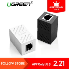 Ugreen RJ45 Connector Cat7/6/5e Ethernet Adapter 8P8C Network Extender Extension Cable for Ethernet Cable Female to Female