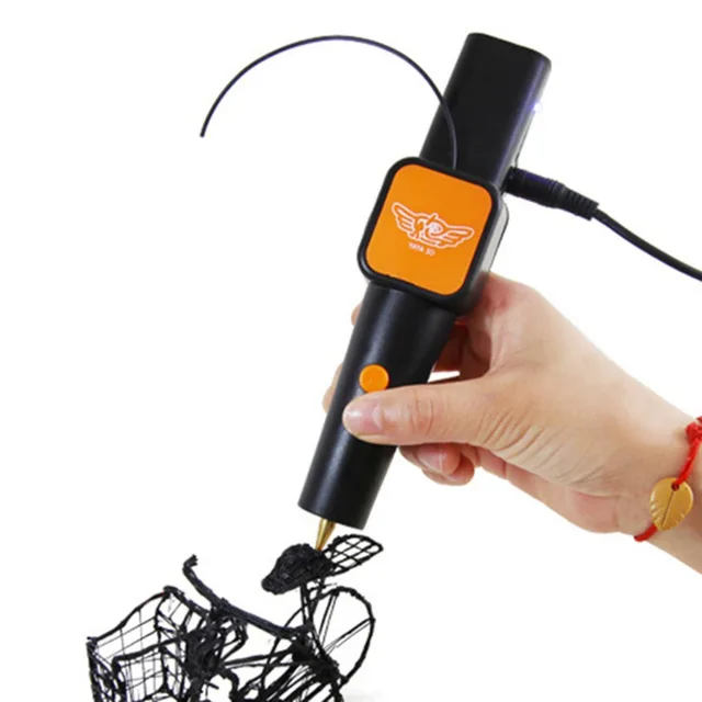 Special Price 3d pen birthday gift Professional black orange 3D Printing Pen DIY Handmade Drawing 3d pens Printer For Child kids dropshipping