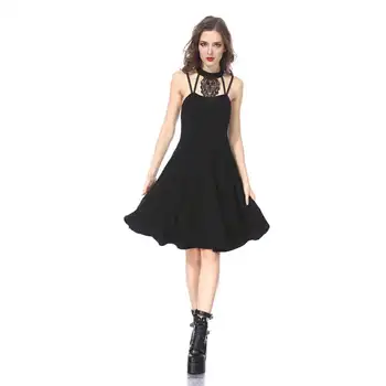 

Darkinlove Women's Sleeveless Strappy Goth Dress DW168