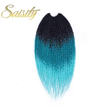 Saisity вязание крючком коробка косички крючком косички наращивание волос Синтетический плетение волос Омбре цвета оптом 14 дюймов