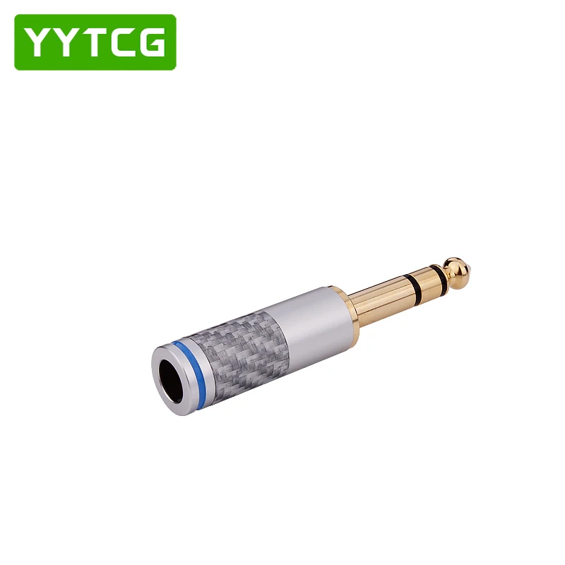 YYTCG HIFI корпус из углеродного волокна с родиевым покрытием 6,35 мм стерео штекер Jack