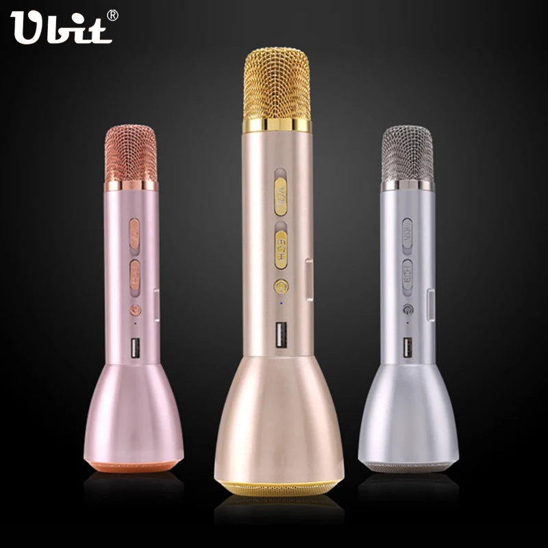 Ubit K088 Bluetooth Speaker Magic Karaoke Microphone K Song Portable Wireless Bluetooth Speakers With Power Bank 2600mAh