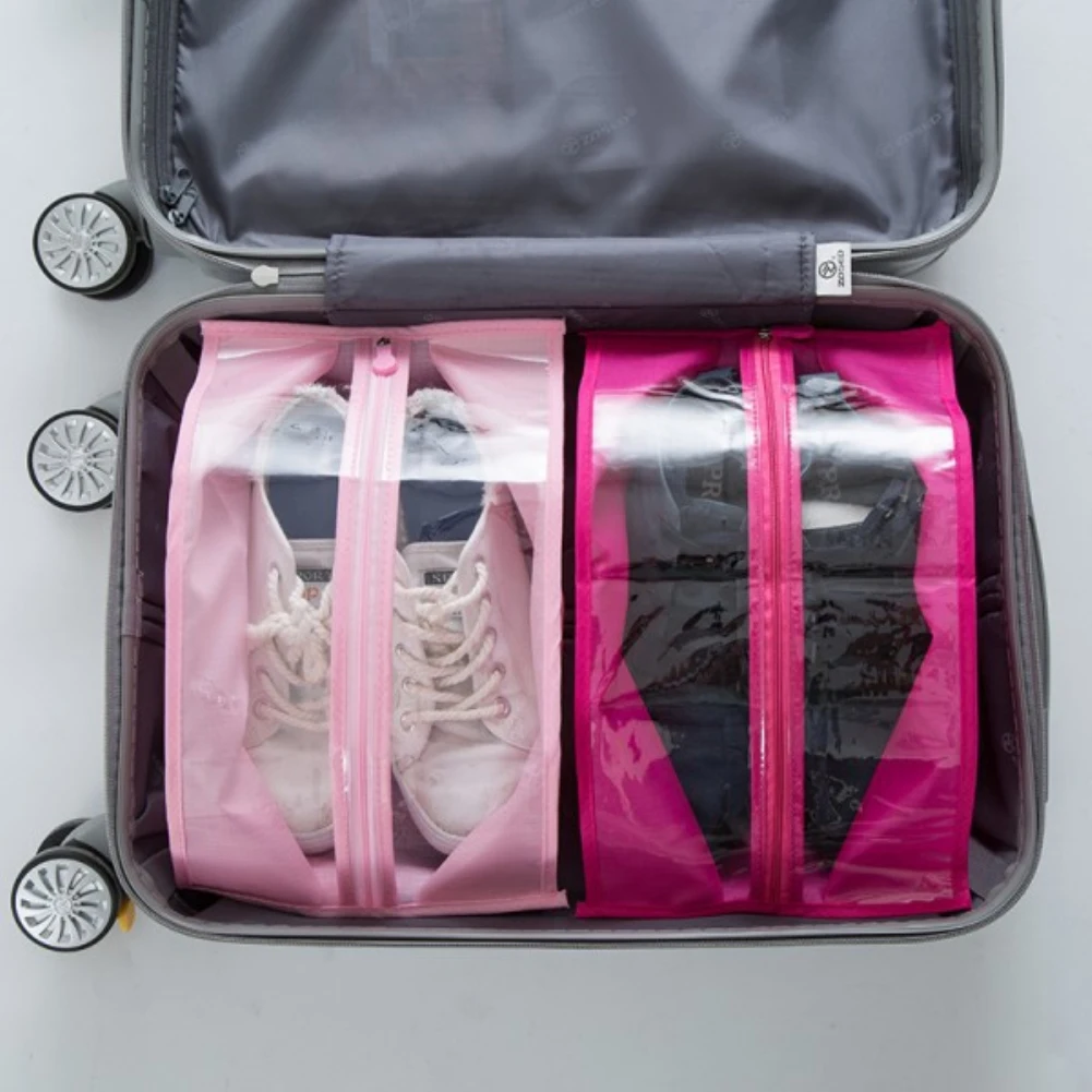Удобная дорожная обувь сумка для хранения Оксфорд ткань пыленепроницаемые бахилы водонепроницаемая сумка для обуви прозрачная сумка для хранения путешествия