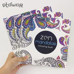 Livro de colorir mandala flor preto e branco, 24 páginas, faça você mesmo, livro de colorir, alívio do estresse, livro de arte e lazer