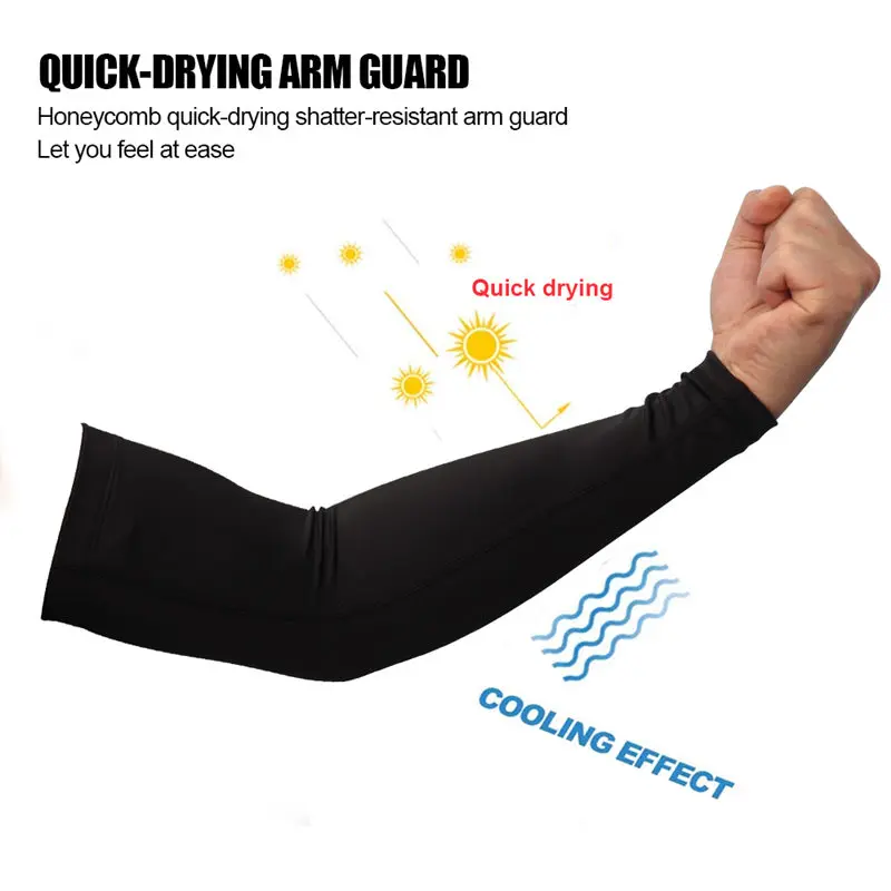 Sun Protection Arm Sleeves Antiskid Lengthen Armguards Compression Arm Sleeves