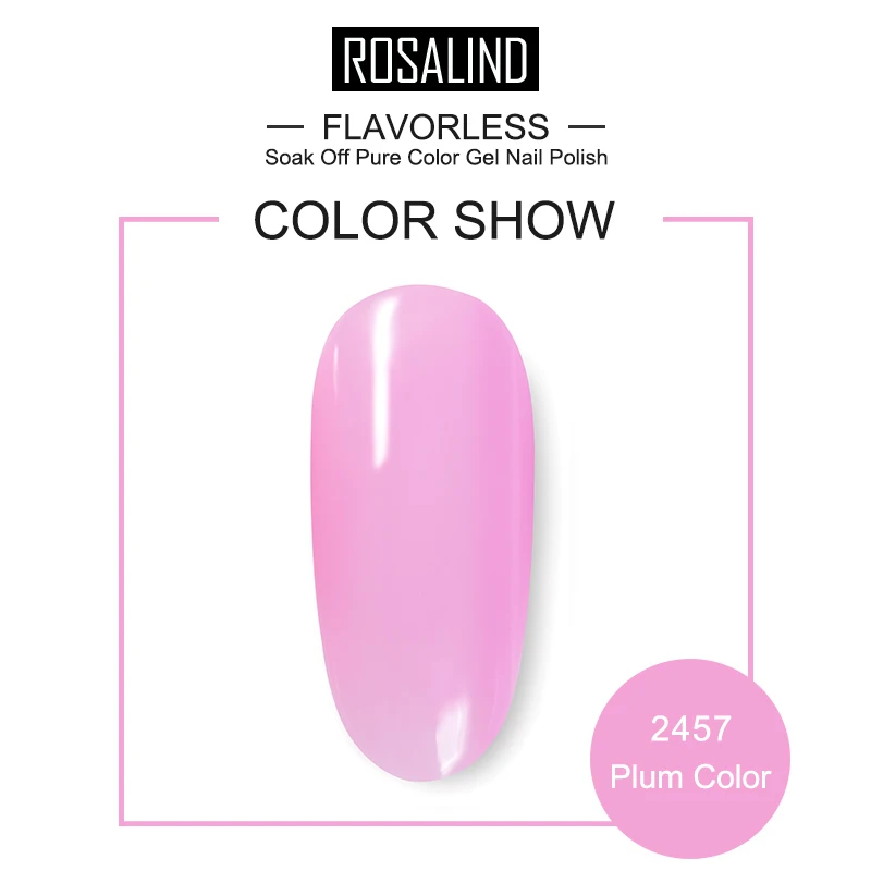 ROSALIND Гель-лак розовый Желейный чистый цвет для ногтей гибридные Лаки грунтовка для ногтей впитывающаяся грунтовка для маникюра верхнее покрытие Vernis гель УФ - Цвет: RC2457