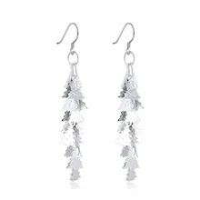 Ювелирное изделие из стерлингового серебра 925 пробы, креативные серьги в форме рождественской ёлки, женские персонализированные аксессуары