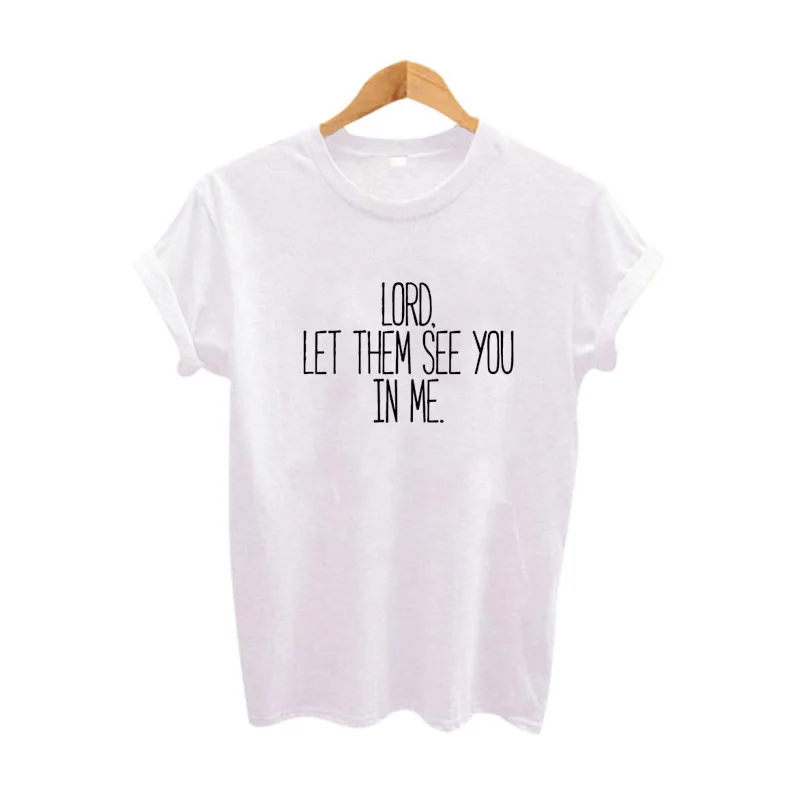 الرب دعهم نراكم في بي الدينية شعار تي شيرت مضحك ر قميص نعرفكم يسوع المسيحية مؤمن t-shirt الصيف النساء قمم