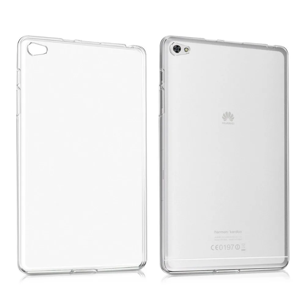 

50Pcs/lot Thin Tablet Protective Cover in matt transparent Crystal TPU Silicone Case for Huawei MediaPad M2 8.0