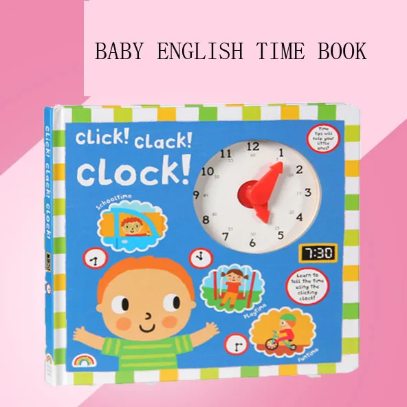 

3-6 Years Old Baby Enlightenment Read Book Puzzle Earyl Education Book click!clack!clock! Tell the time with Teddy