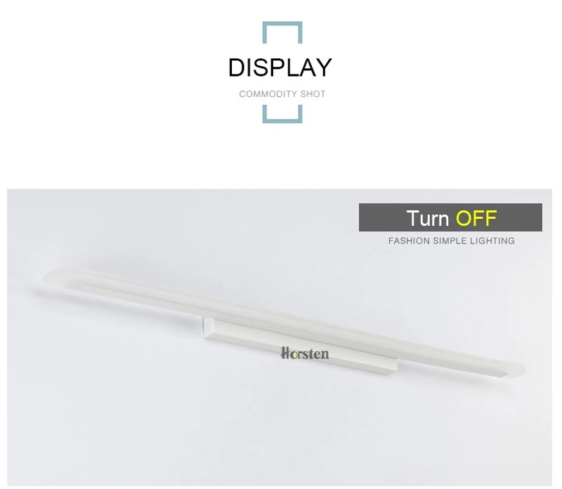 Horsten Modern Simple LED Wall Lamp Acrylic Mirror Lamp 406080100cm Long Bedroom Bathroom Mirror Lighting Wall Lights 110-220V (6)