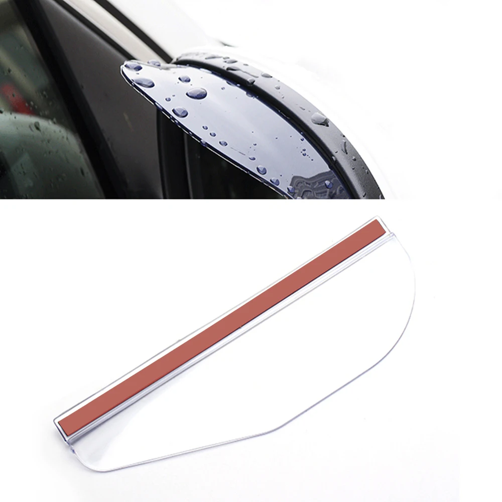 

1 pair Universal Flexible PVC Car Rain Eyebrow Mirror Rain Shade Rainproof Blades Car Back Mirror shield Rain Cover Accessories