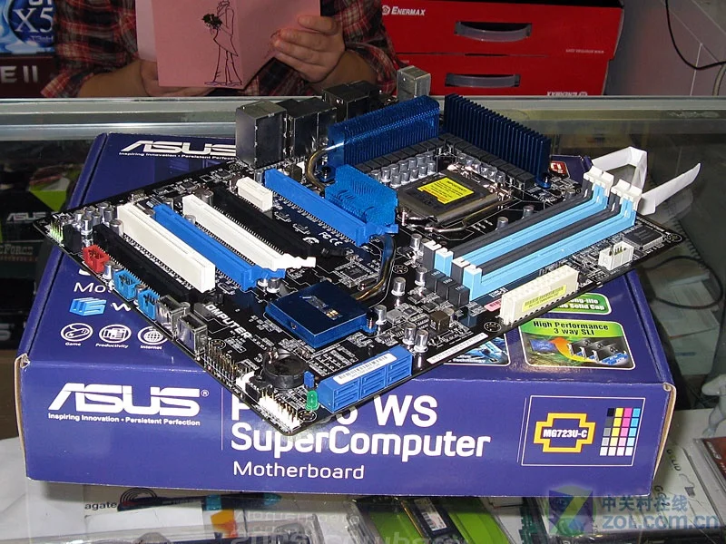 Asus P7P55 WS Supercomputer настольная материнская плата P55 Socket LGA 1156 i3 i5 i7 DDR3 16G ATX UEFI биос оригинальная б/у материнская плата