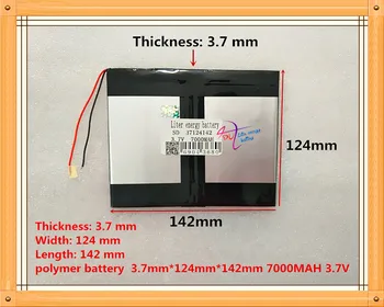 

Free shipping large capacity 3.7V tablet battery 7000MAH each brand tablet universal rechargeable lithium batteries 37124142