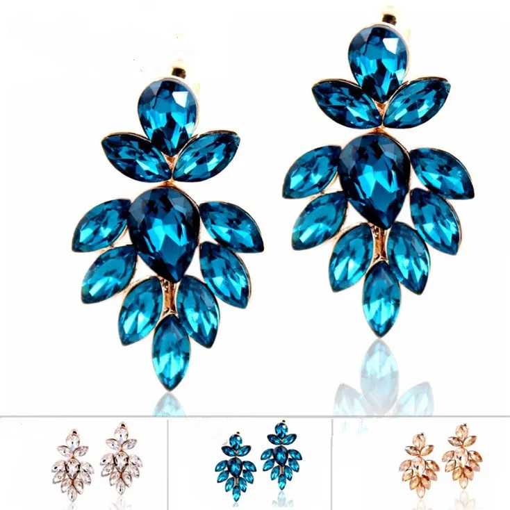 High Quality Costume Jewelry Fashionable Beauty Shine Crystal Drop