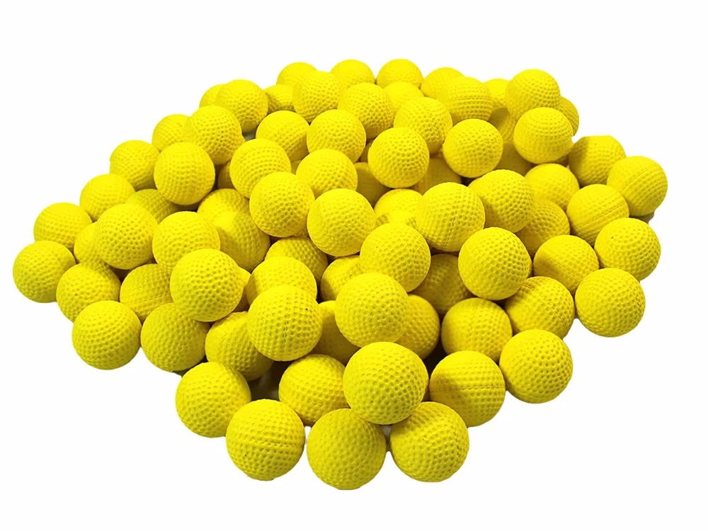 

100 pcs Round Refill Replace Bullet Balls Toy Nerf Rival Apollo Zeus Gun Yellow
