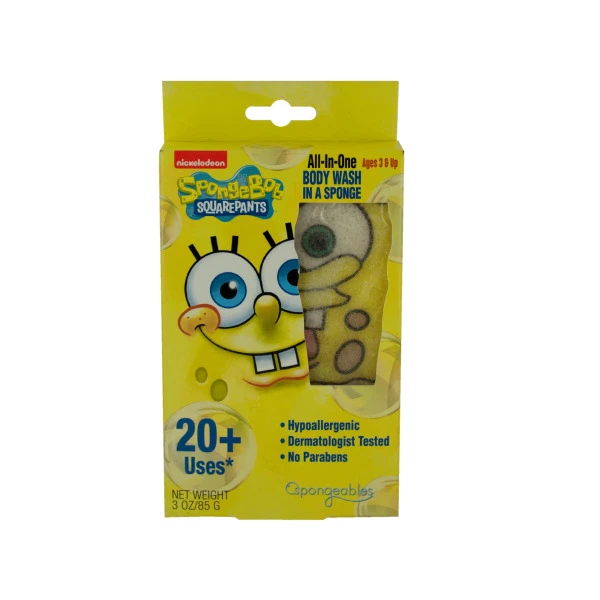 Eros KOLHW808 SpongeBob Squarepants Body Wash Infused Sponge - Case of 24