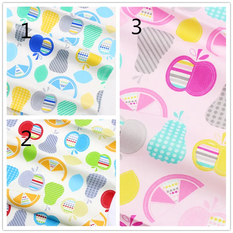 1622916 , 50cm*150cm Cartoon fruit print sateen fabric, cloth fabric