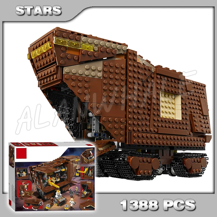 

1388pcs Space Wars Sandcrawler armoured Crrier Transport Vehicle 05146 Figure Building Blocks Kids Model Compatible with Lego
