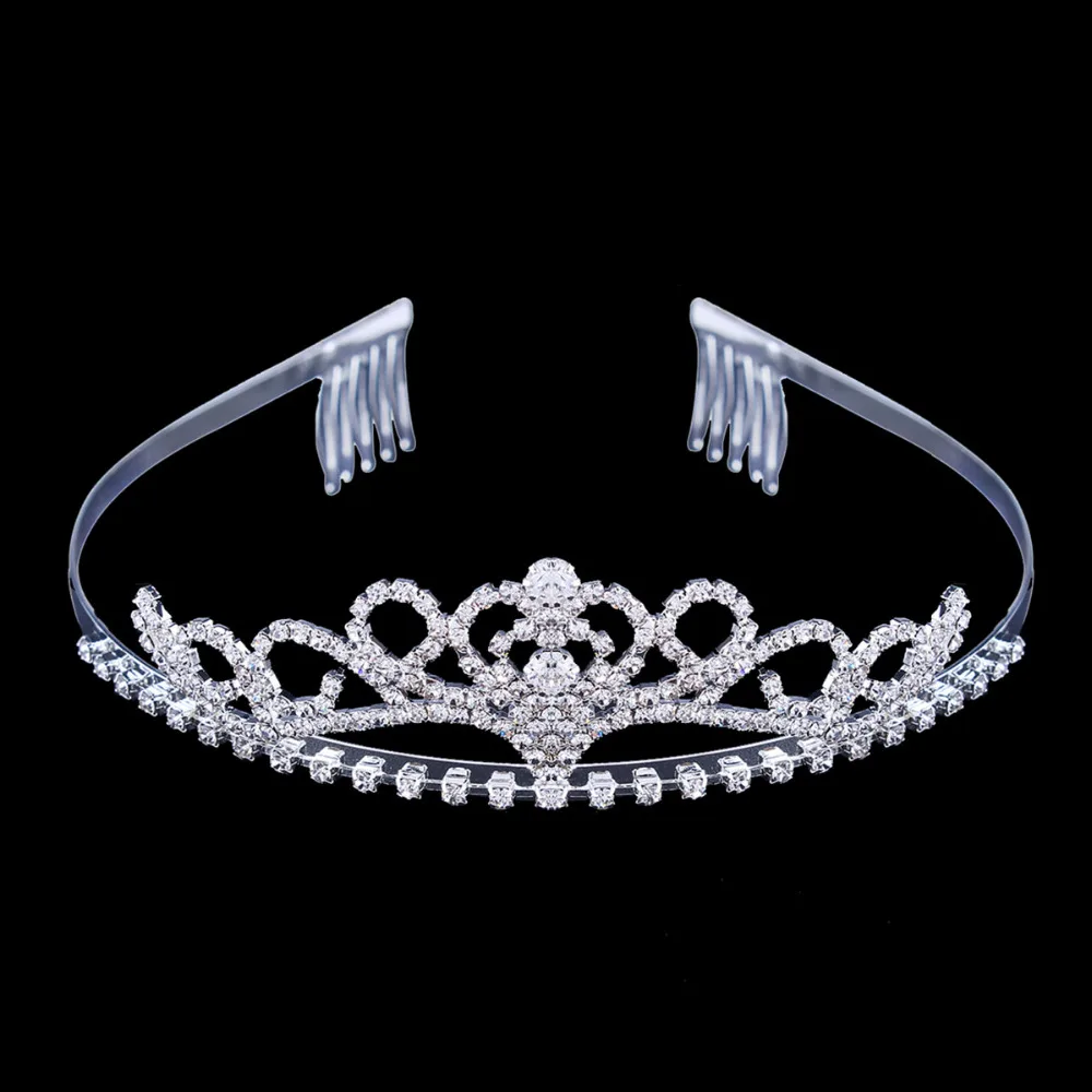 

Luxury Wedding Bridal Crystal Tiara Crowns Princess Queen Pageant Prom Rhinestone Veil Tiara Headband Wedding Hair Accessory