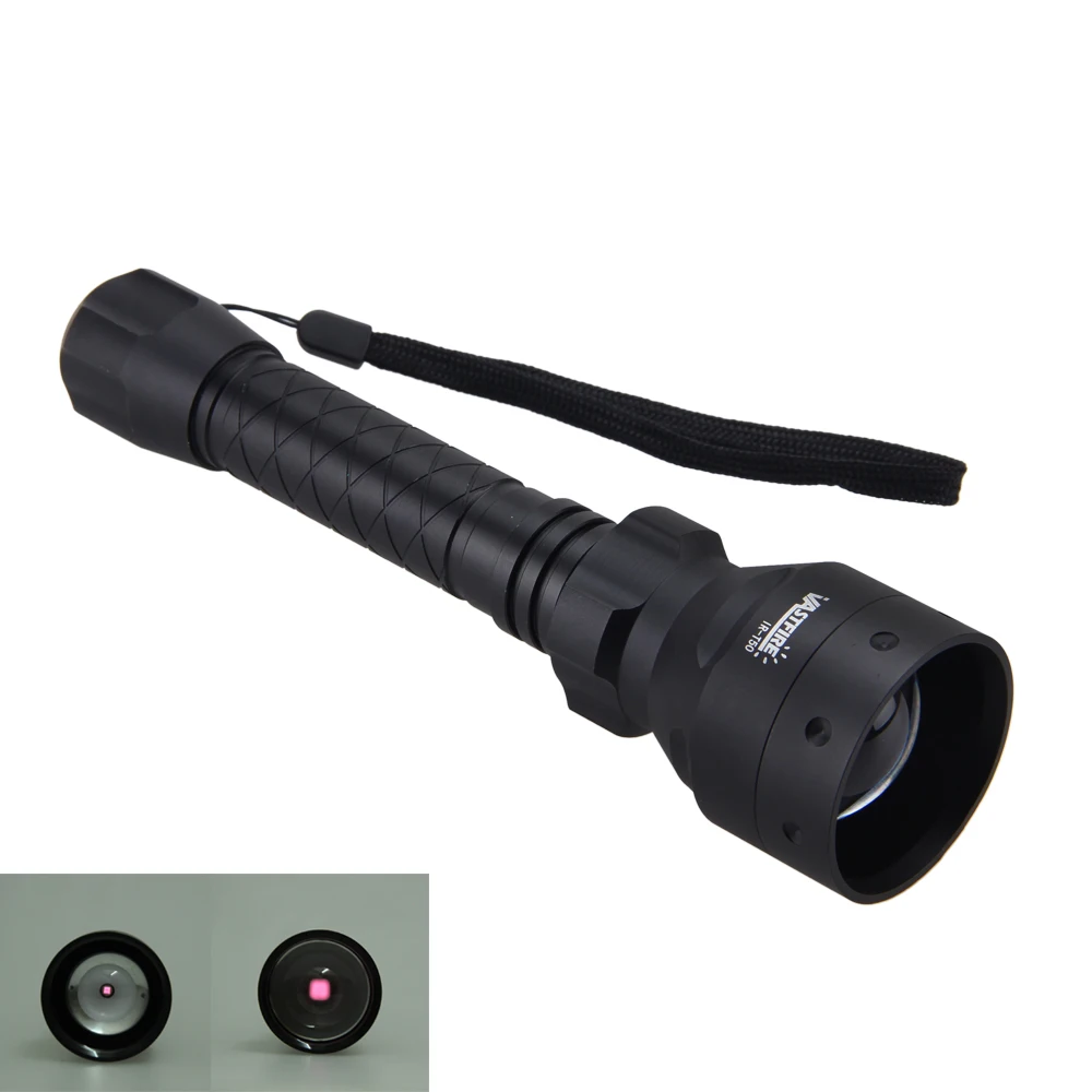 Tocha de Longo Infravermelha + 25mm Caça Alcance Lanterna Rifle Montagem Interruptor Pressão Remoto 2 Pcs Bateria Carregador 850nm ir 5 850nm ir caça tocha de longo alcance