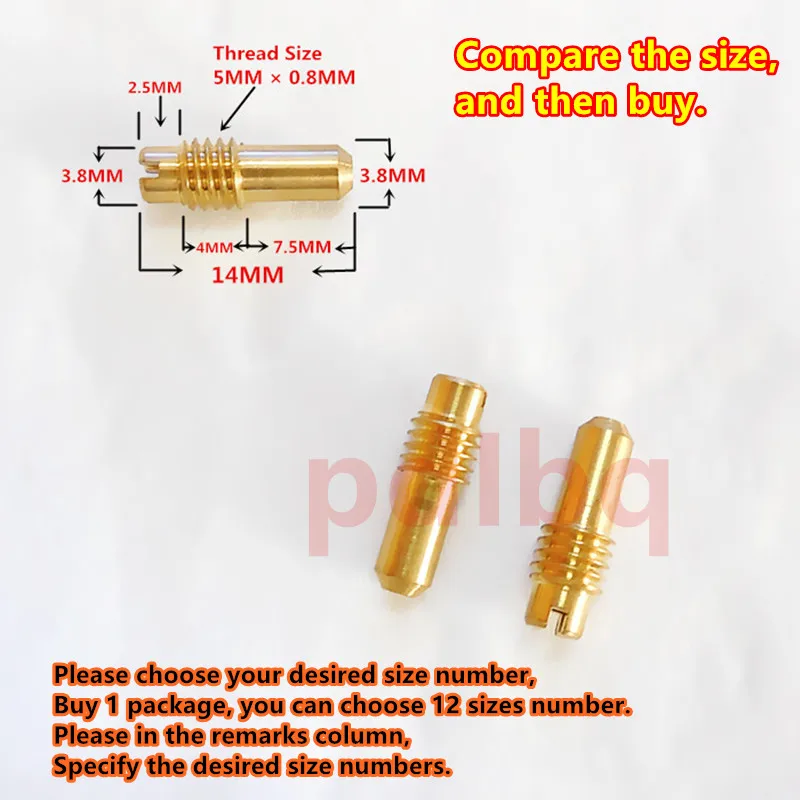 

(12 pcs/pack)Crystal Light FZR 250~400RR XV400 VMAX1200 Pilot/Slow Jet Mikuni carburetor BS GS XS DR idle nozzle