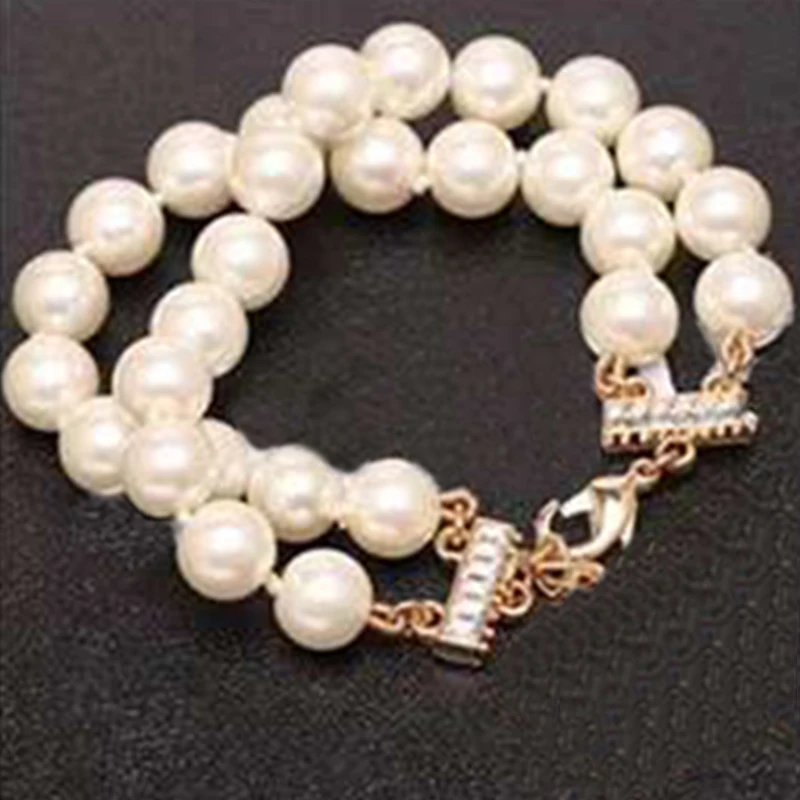 

Elegant fashion jewelry bridal's bracelets for women wedding party simulated pearl bangles jewellery gift