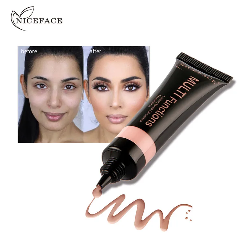 

NICEFACE Mult-functionalFace Makeup Base Face Liquid Foundation BB Cream Concealer Foundation Primer Easy to Wear Soft Carrying